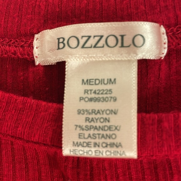 Bozzolo Red Cropped Shirt - Picture 2 of 2